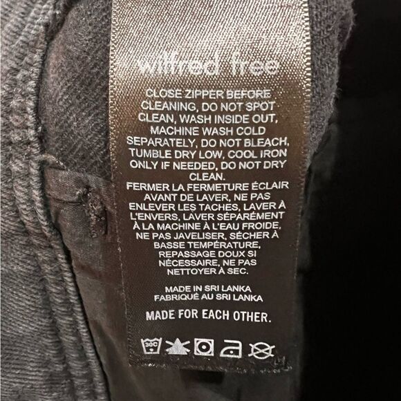 Wilfred Free Black Cargo Pants Women Size 6 Modern Utility Straight Leg Twill - Picture 9 of 11